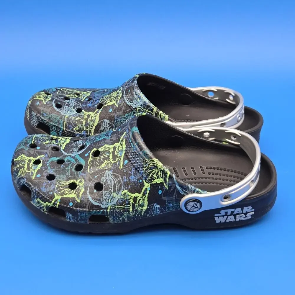 Crocs Star Wars Mandalorian The Child Clogs Men 7 Women 9 Black Blue Green